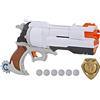 Nerf Overwatch McCree Rival Blaster con Badge in Metallo e 6 Overwatch Rival Rounds
