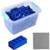 Katara 1827 - Set 520 Mattoncini 4x2 Base Scatola Compatibile Lego, Sluban, Papimax, Q-Bricks - Blu