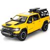 TGRCM-CZ Dodge Ram Mammoth Pick-Up Truck modello auto, in lega di zinco, con suono e luce, regalo per bambini, ragazzi e ragazze (giallo)