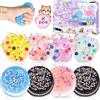 MZJAUVF 4 Pezzi Squishy Zampa di Gatto, 4 Pezzi Biscotto per Alleviare lo Stress, Taba Squishy Kit, Kawaii Squeeze Toys, Antistress Bambini, Fufu Squishy Regalo per Ragazzi, Halloween e Natale