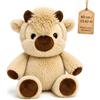 Generic Peluche Mucca Che Corre 60 cm, Morbida Mucca Highland di Peluche con Pelo Soffice, Doudou Rassicurante e Compagno di Coccole, Pupazzo Morbido per Bambini, Compleanno e Natale