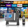 PROIETTORE PORTATILE 4K FULL HD 1080P NATIVE MINI VIDEOPROIETTORE GOOGLE TV