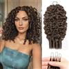 Renyarch Miracle Burmese Curly Mini Knots Crochet Human Hair - Extension Capelli Veri Pre-Separati per Donne Nere, 2 pezzi 50g Crochet Braids Water Wave Nodi Invisible Knotless, 18 pollici 4#