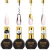 ROSALIND Gel Liner Nail Art Nero Bianco Oro Argento 4 Colori 10ML | Nail Liner Gel Smalto Semipermanente Nero Bianco Oro Argento, UV LED Painted Drawing Gel Unghie Effetto 3D DIY Nail Art