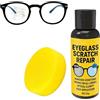 Teegxddy Togli Graffi lenti Occhiali,Spray per la Riparazione degli Occhiali,Ripristina Efficacemente la Chiarezza e la Brillantezza,Soluzione Antigraffio, Con Spugna