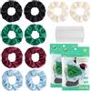 Ourdort 10 pezzi Elastici per Capelli Anti-pidocchi con Pettinino Anti-Pidocchi, Scrunchie Setose Contro Pidocchi e Zanzare, Elastico Antipidocchi Per Bambini e Adulti