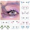 BelleVive Set di 10 fogli di trucco con fata glitterata, accessori per donne, viso di farfalla, tatuaggi temporanei, adesivi per occhi, principessa, rave party, bomboniere