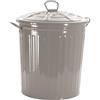 King Collection King Home B1219331/C Bidone Lt,18 Verniciato Tortora