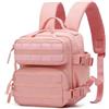 FLWVOG Mini zaino 9L per uomo e donna, piccolo zaino per palestra, escursionismo, viaggi, sport, corsa, A02-rosa., S, Mini zaino tattico