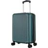 R.Leone Valigia 55x35x25 cm Trolley Bagaglio a mano 4 Ruote in ABS Air Asia, Air France, Ita airways, KLM, EasyJet, Ryanair 318 (Verde Militare, Valigia 55x35x25 cm)
