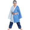 Chaks - Costume da Mitsuki per bambini, costume da ninja anime | Costume ufficiale di Naruto, set anime da 5 pezzi con giacca, pantaloni, fascia per la fronte, marsupio e guanti