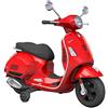 TURBO CHALLENGE - Vespa - Portatore Elettrico - 119100 - Scooter - Rosso - Pronto a Guidare - Max 30 kg - Plastica - Batterie Ricaricabili - Dai 3 ai 6 anni