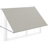 FIVMEN Tenda da Sole con Allarme di Ritiro, Retrattile con Corda e Asta di Supporto in Alluminio, Tenda da Balcone, Protezione Solare per Finestra, Terrazzo, Balcone, 350 x 145 cm, Grigio