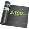 OUNUO Telo Pacciamatura Anti Erbacce, 2m x 100m, Pacciamatura Permeabile all'Acqua, Resistente allo Strappo, Elevata Resistenza UV, 90g/m² Telo Anti Erbacce per Giardino e Orto