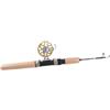 AKLOSIPY Set Canna da Pesca Telescopica e Mulinello da 65 Cm FD50 - Combo con Trascinamento Anteriore per Panfish e Trote Invernali, Attrezzatura Portatile Compatta da 26 Pollici con EVA, Guide in