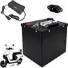 JHKJ Batterie al Litio per Moto elettriche da 48V, 60V e 72V | Batteria per scooter da 48V 15Ah, batteria per ciclomotore da 60V 20Ah, batterie per triciclo da 72V 50Ah con interruttore.