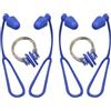 Generico 2 Pezzi Set di Clip Nasale in Silicone Blu con Cordino | Adulti, Accessorio da Nuoto, Include Tappi Auricolari, Confezione Pratica
