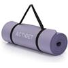 ACTIGET Tappetino da yoga, 183 x 61 x 1,5 cm, in NBR spesso, per yoga, pilates, stretching e allenamento a pavimento, tappetino da ginnastica viola con tracolla regolabile, per casa e palestra Actiget