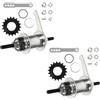 Healeved 2 Pezzi Mozzo Posteriore Freno a Pedale 36 Fori in Acciaio Argento | Bici a Scatto Fisso e Mountain Bike, Ricambio per Ruota Posteriore, Confezione