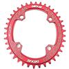 DUANSIYU Corone per Bicicletta 104BCD Bicicletta Stretto Largo Corona 32/34/36/38T MTB Mountain Bike BCD104 Guarnitura Piastra Dente Parti(38T,Oval Red)