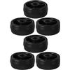 GATHINESS 6 Pezzi Ruota Rullo in Plastica Nera per Attrezzi da Palestra, Resistente e Adatta a Cyclette e Tapis per Allenamento Domestico