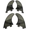 Fzaqwen da Surf Set di 4 con Nido d'Ape in Fibra di Vetro Leggerezza E Rigidità per Velocità E Stabilità Adatte a Shortboard Fish Adatte a Onde Impegnative Allenamento , Grigio