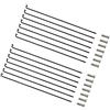 Skdvy 28 pezzi 15 K diametro 1,8 mm colore nero J -Bend diametro uguale acciaio inossidabile 304 tinta superficie nera raggi bicicletta (colore: 268 mm), Skdayy055