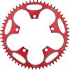 DUANSIYU Corone per Bicicletta 130BCD 50T 52T 54T 56T 58T 60T Stretto Largo Ruota di Catena della Bici Lega Ultralight Arrampicata Potenza Corona Piastra(58T Red)