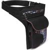 wanhaoaony Marsupio Gamba Moto BAG DONNA PACCHETTO GRANDE Capacità Fanny Pack Tessuto Patchwork Pouch Pocket Girls Borsa for cintura regolabile(Blue)