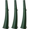 SWOOMEY Corno di Segnalazione Leggero e Portatile 3 Pezzi Verde Militare in Metallo e Plastica per Escursionismo e Eventi Sportivi