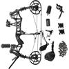 PYMUST 109EA Arco Compound Regolabile Set Completo per Adulti, 40-70 libbre, lunghezza trazione 25-30 pollici, altezza appoggio 8 pollici per tiro al bersaglio e caccia all'aperto