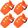 SHINEOFI 4 Pezzi Cinghia da Sci Regolabile per Snowboard, Tpu Arancia 30 Cm