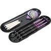 Fabater Set di Freccette Professionali con Punta in Acciaio 3 Pezzi, Freccette in Acciaio Inossidabile da 22g con Impugnatura Antiscivolo, Strumento per Portatile con Custodia per Principianti e