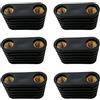 Lobamop 6 Pezzi Windsurf in Plastica Nero 2 Fori Poggiapiedi Inserire Windsurf Poggiapiedi Sostituzione Tavola da Surf Accessorio da Surf