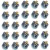 Luxshiny 25 Pezzi Punta da Biliardo Avvitabile 13mm in Cuoio Blu