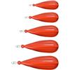 TEHAUX 5 Pezzi Tappo da Lancio per Pesca in PVC Arancia, Allenamento | Resistente All'usura, Pratico da Usare, Riduce la Resistenza Dell'acqua