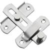 Haogui 1PC Fibbia for Porta in Acciaio Inossidabile for Uso Domestico, bullone antifurto, Serratura for Finestra Scorrevole, for Armadio, ferramenta for cancello, Chiusura a levetta(Silver)
