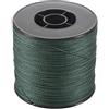 Jufjsfy 500 m, 100 lb 0,5 mm, Lenza Filo Trecciato da Pesca Intrecciato Super Strong Pe, 4 fili, colore: verde scuro
