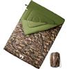 Generic Sacco a pelo doppio, ultraleggero, impermeabile, isolante, per campeggio, 3-4 stagioni, con cuscino, poliestere traspirante 220x, ideale per escursioni e trekking, uso esterno