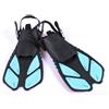 Fzaqwen da Nuoto Adulti Lunghe Regolabili Snorkeling con di Fissaggio Regolabile Spinta E Controllo ' Rivestimento in Gomma Adatte per Allenamento Tecnico , Azzurro Lago , S/MD
