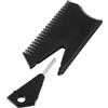 TEHAUX Pettine da Tavola da Surf Nero in Plastico con Chiavi Integrate | Denti Seghettati e Bordo Smussato, Rimozione Pinne e Applicazione Cera, per Manutenzione Sup