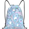 Pidgazdfgv Carino Pesce Coulisse Zaino Sport Palestra Sackpack Mesh Tasche Impermeabile String Bag Donne Uomini, Nero , S, Classico
