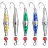 AMONIDA Cucchiai da Pesca per Pesca Alla Traina in Acqua Salata, Esche da Multifunzionali Ad Alta riflettività per Sgombro Spagnolo, Tonno, Confezione da 5, Ferro, Ottone, 59x14,8 Mm (2,6*8*9*10 5,9