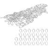 Lurrose Rete da Basket in Metallo, Rete Canestro a Catena, Acciaio e Ghisa, Heavy Duty, Argento, per Outdoor e Campi Pubblici