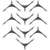 SagaSave Girelle da pesca a 3 vie, 10 pezzi Crossline Rolling Swivels Barrel Triple Swivel, connettore a gancio per lenza, attrezzatura da pesca d'acqua dolce e salata, 10 #