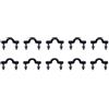 HEANUJJ Set Ancoraggio Kayak 50 Pezzi in Nylon Nero con Viti e Dadi | Kit Occhiello da Ponte, Accessori per Kayak Holder, Leggero e Facile da Trasportare