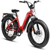 Bodywel Bici Elettrica da Montagna, Fat Bike Elettrica 26x4.0 Uomo e Donna, Batteria 48V 15Ah, Motore Posteriore 250W, Cambio a 7 Velocità, Forcella Ammortizzata Regolabile, Freni a Disco Idraulici