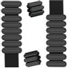 Vestamore Set di 4 pesi da polso indossabili, regolabili da 0,5 kg e 0,9 kg, per donne, braccialetti ponderati in silicone per corsa, nuoto, allenamento della forza, nero