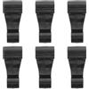 CORHAD 6 Pezzi Gancio a J per Kayak Nero in Plastica, Accessorio Nautico | Paddle Board e Canoa, Installazione Rapida e Rimozione Semplice, Resistente All'usura, Leggero