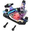 KUAWDON HB100 MTB Linea idraulica Colorata tirando Freni a Disco Auto Pieghevole Mountain Road Bike Line Pull Freno Olio(Front Brake)